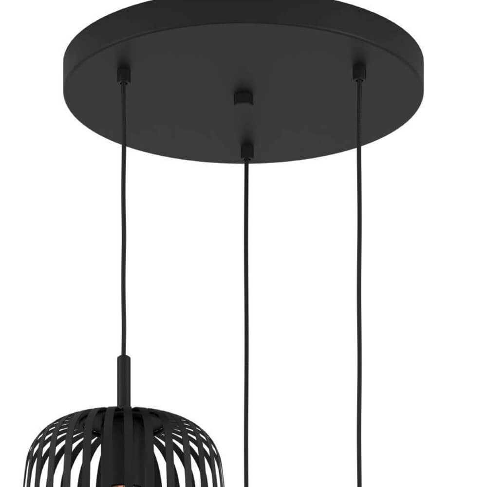 Lampe suspendue noire Romazzina 3 lumières Eglo 9008606258567