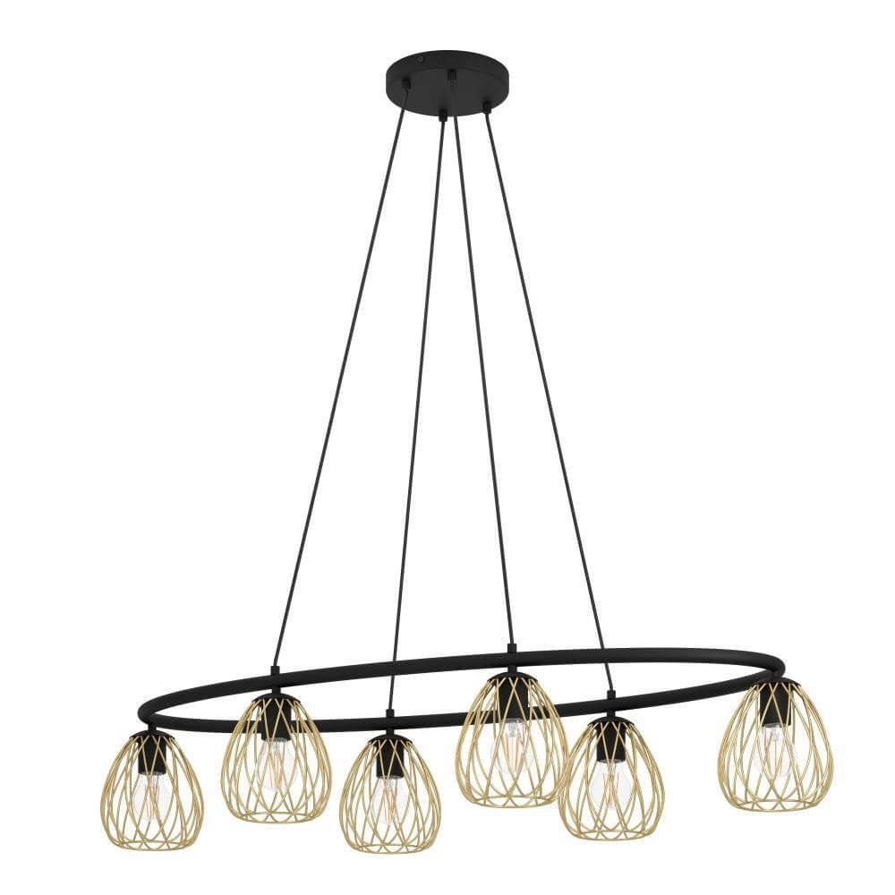 Lampe suspendue en fil de fer pour salle à manger Jazminia 1 6 lumières Lampe suspendue en fil de fer pour salle à manger Jazminia 1 6 lumières