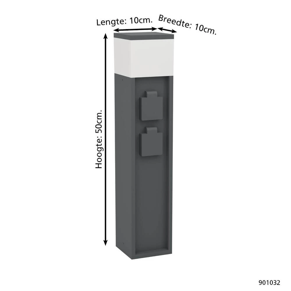 Douille avec lampe Park 5 anthracite Eglo 9008606297825