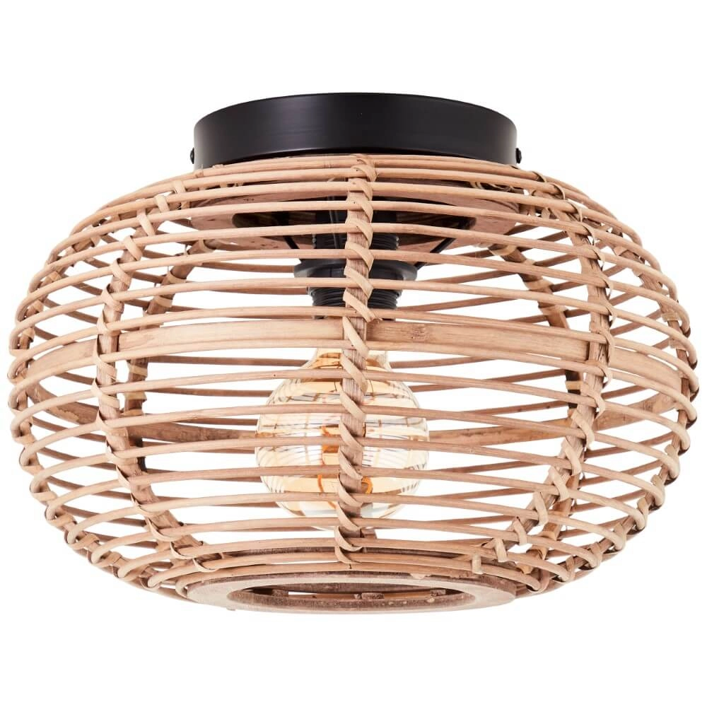 Plafonnier en rotin Woodball Ø 32 cm Brilliant 4004353413810