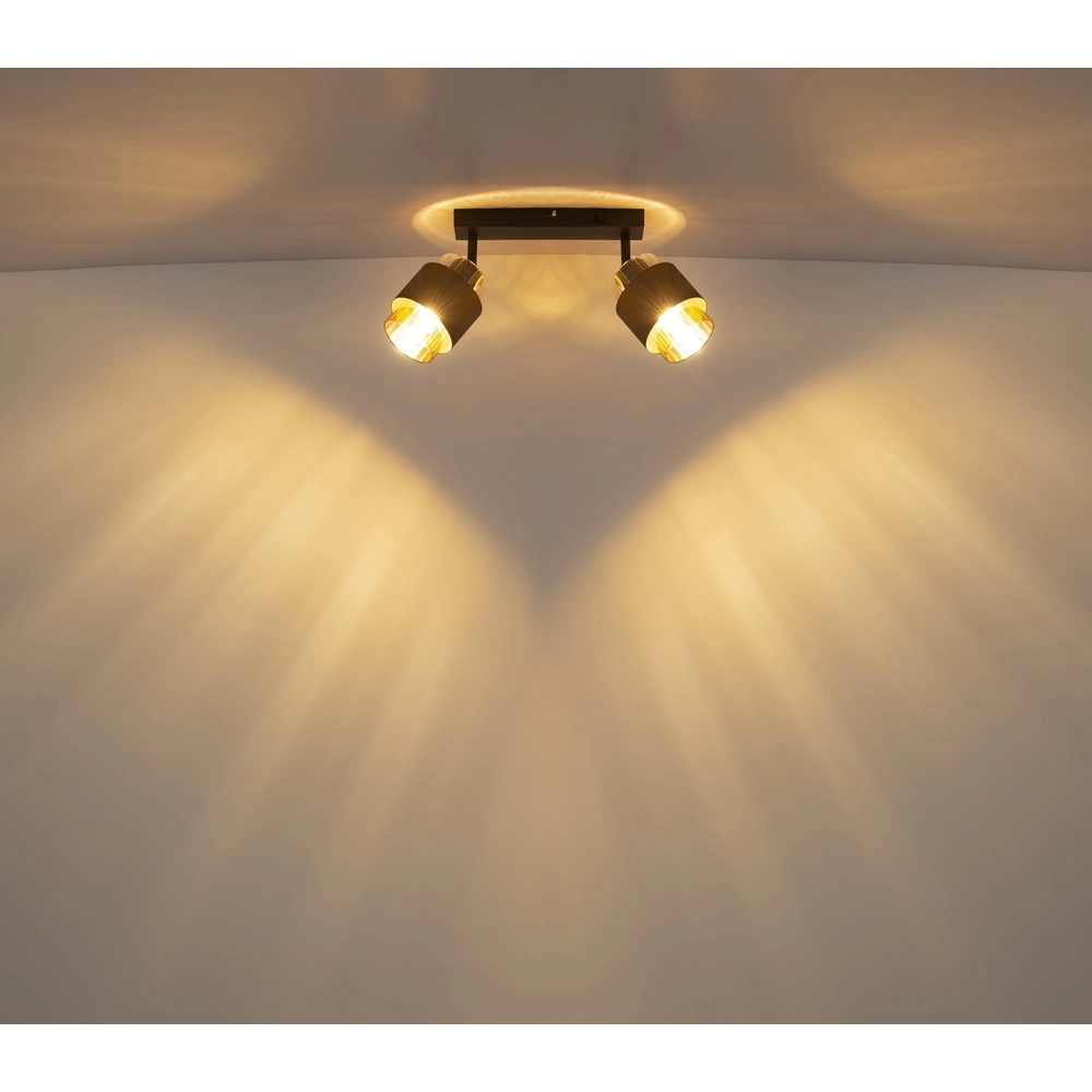 Lampe de plafond à design Milley 2-noir clair Globo 9007371583348