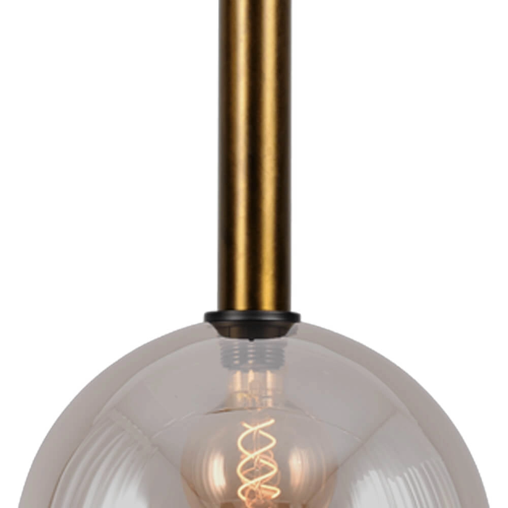 Lampe suspendue Ø 30cm Bella 2 Laiton antique avec verre doré Masterlight 8718121334066