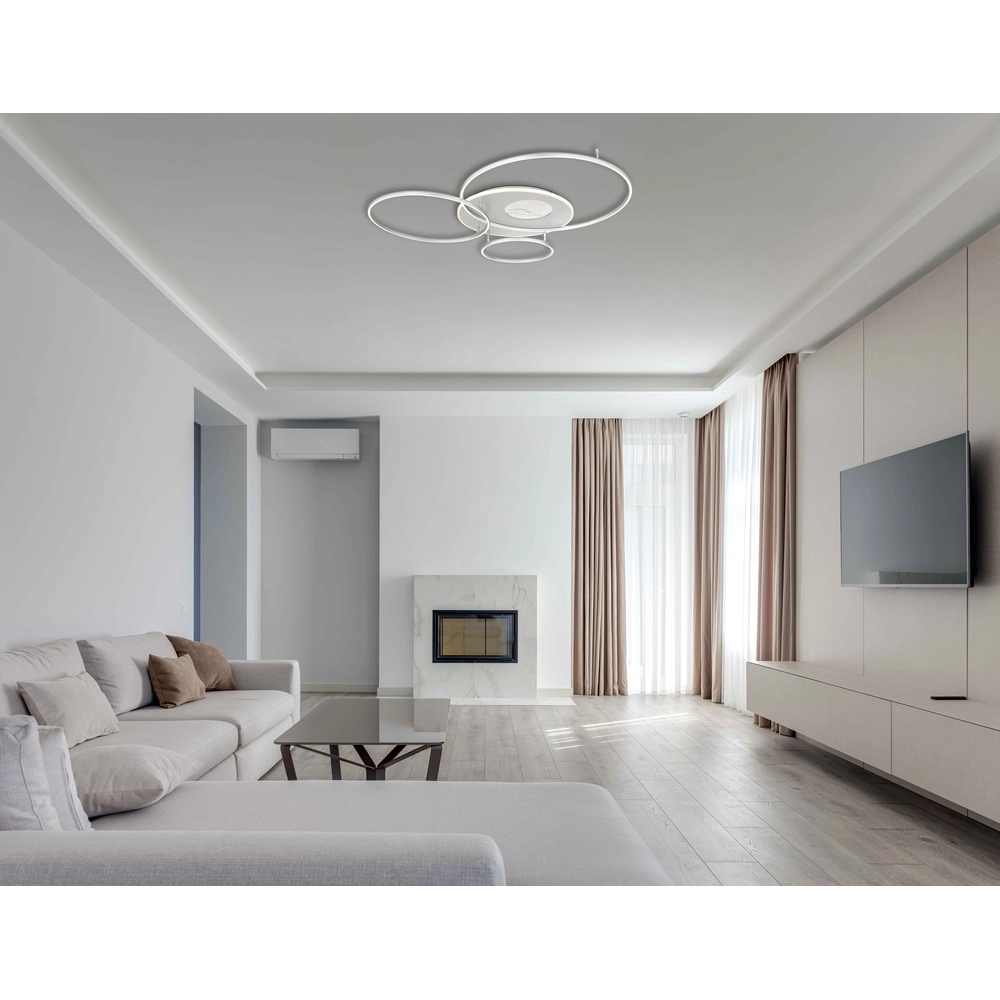 Lampe de plafond moderne Invertina Gris argenté 126 cm Globo 9007371468836