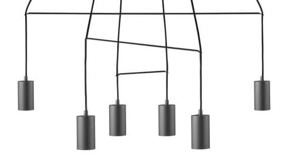 Lampe suspendue noire Imbria 6x E27 Lyora 5903139967792