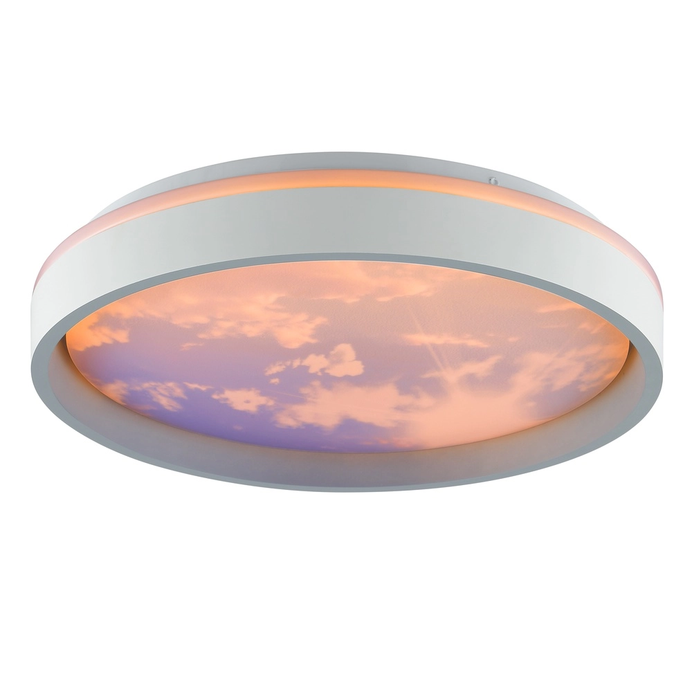 Éclairage de plafond Sky-Dream blanc avec gris Ø 39cm