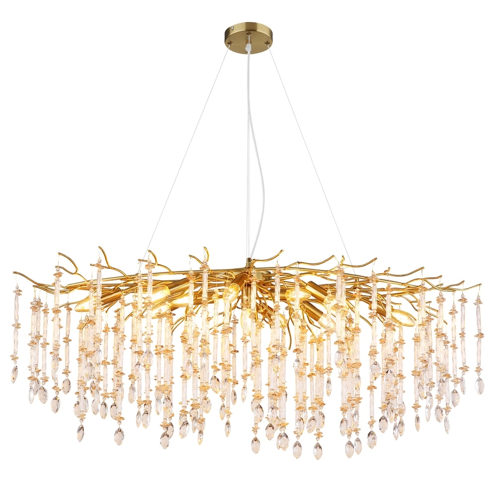 Lampe suspendue Gloria 120 cm d’or Globo 9007371566990