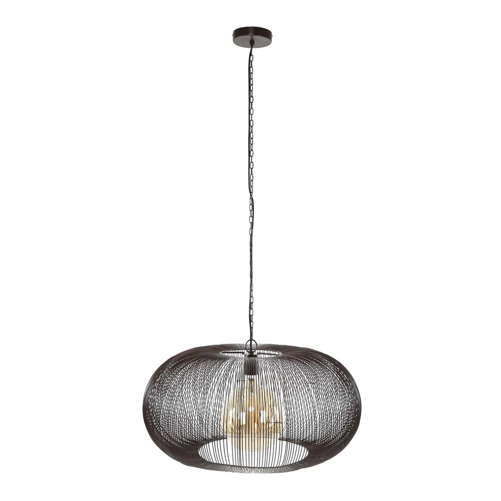Lampe suspendue filaire Ø 70cm Copper Nickel noir Lyora 8716803513242