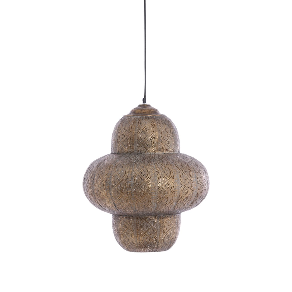 Lampe pendante Tiffany Ryota brun Ø 42cm