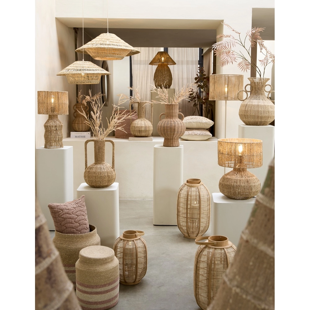 Lampe de table en jute Tidea Ø ombre de 28 cm Light & Living 8717807836702