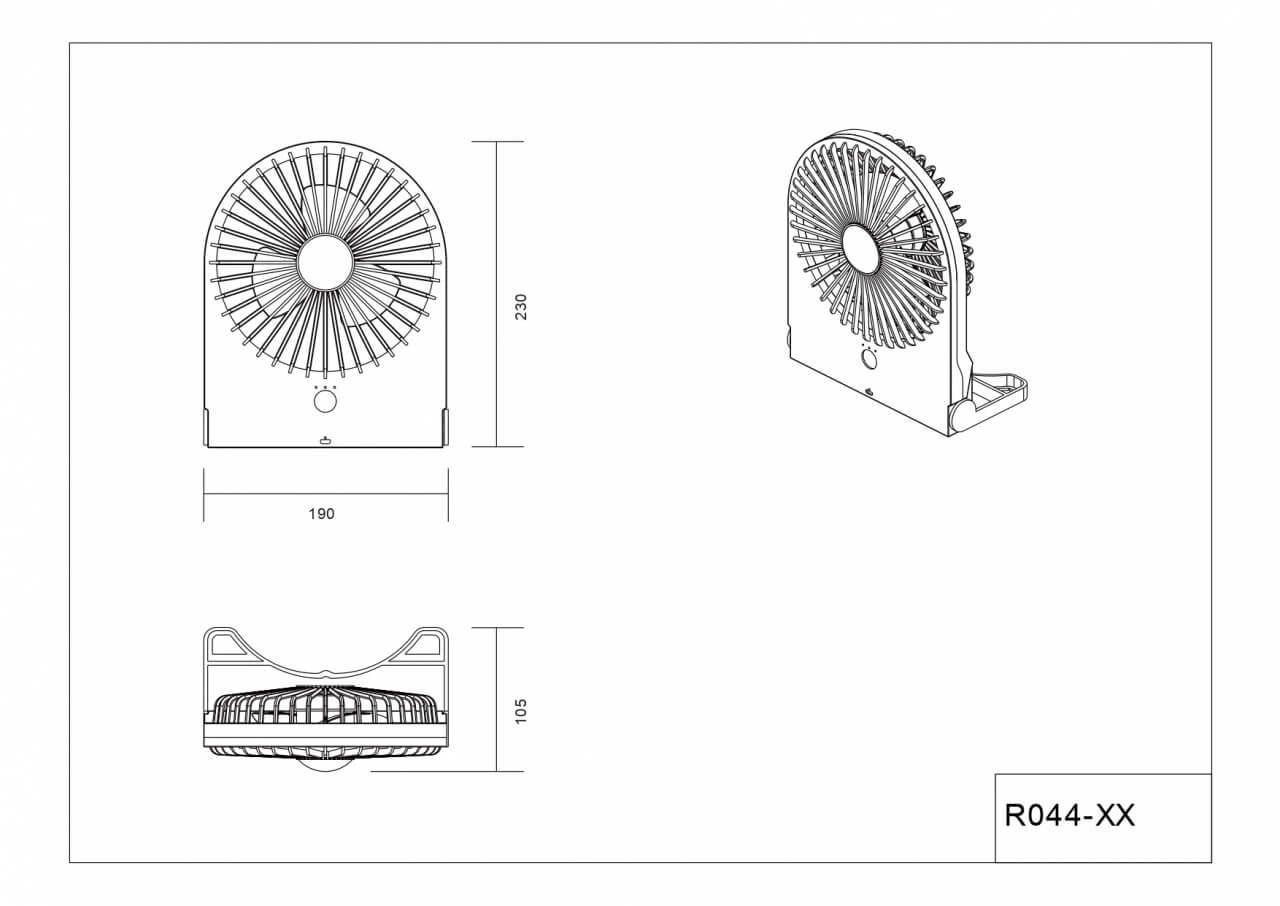 Ventilateur de table Breezy noir Trio 4017807564471
