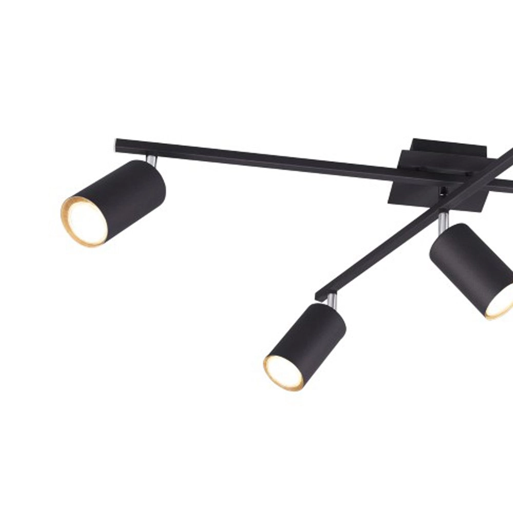 Lampe de plafond Marley 5 lumières noir mat Trio 4017807411621