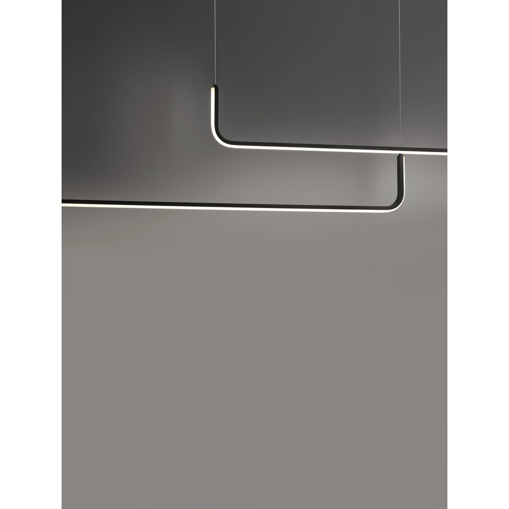 Suspension élégante Strita noir double 3000K Lyora 5212017448392