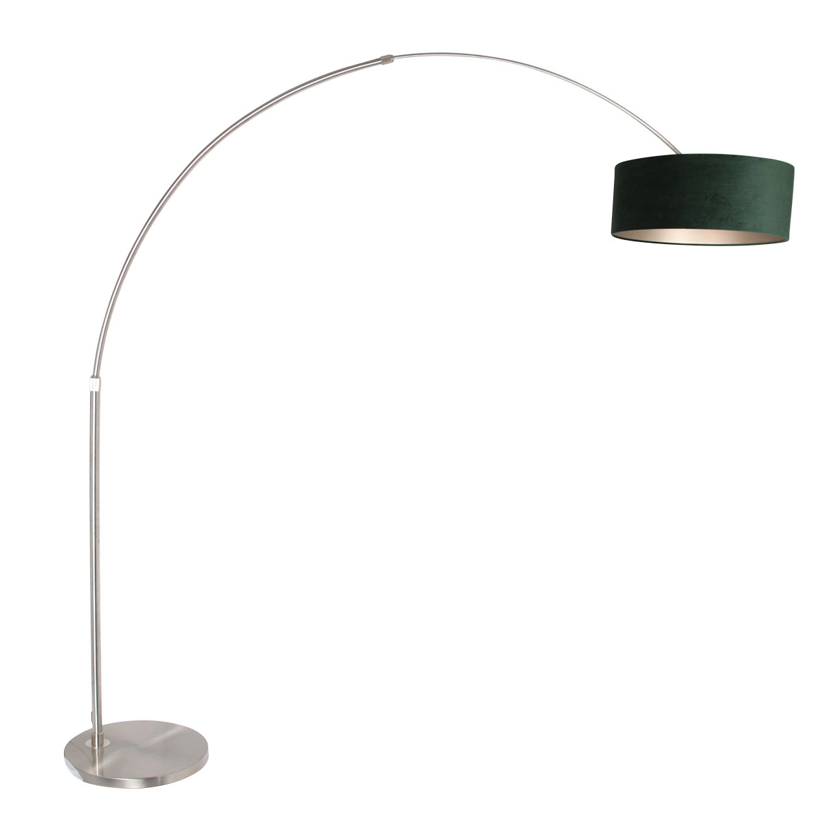 Lampe à arc Sparkled Acier inoxydable avec capot vert velours