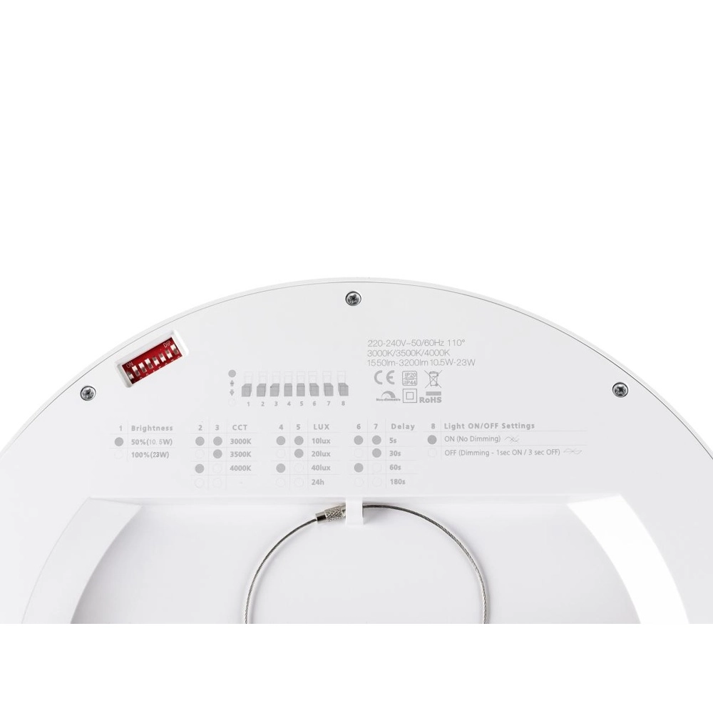 Plafonnier Vario Ø 30cm blanc avec capteur SLV 4024163316248
