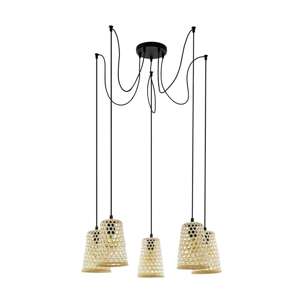 Lampe suspendue en bois Claverdon araignée