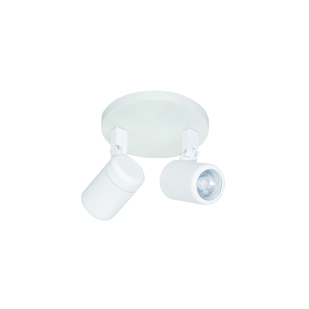 Moquerie Rain blanc 2 lumières rond