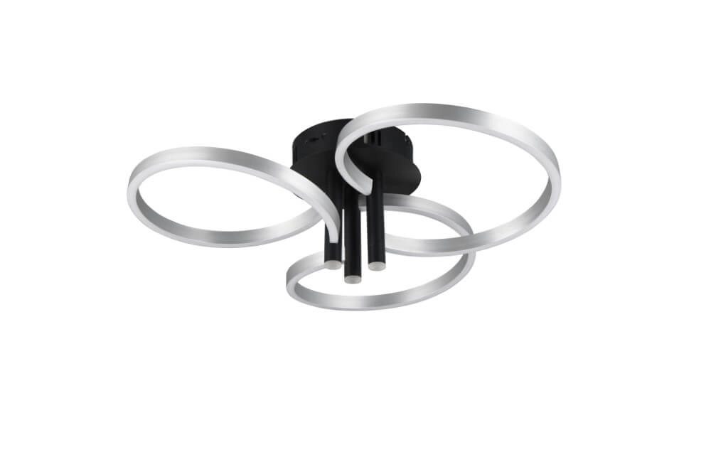 Plafonnier LED courbé Caruso Acier inoxydable - Ø 65,5 cm Trio 4017807612974