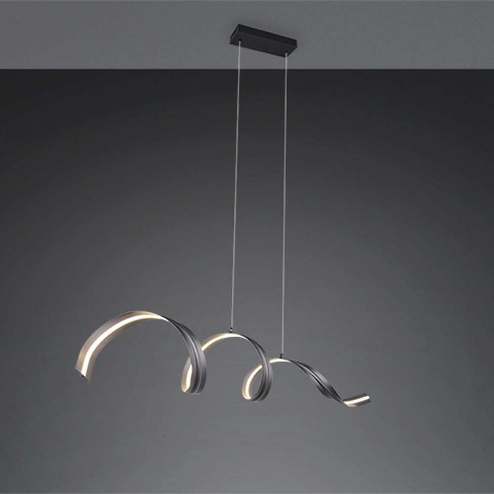 Lampe pendante moderne Tivor Noir Trio 4017807706291