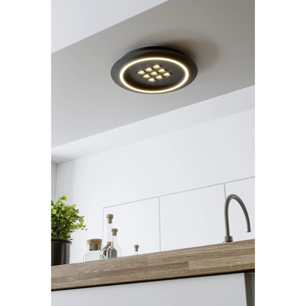Lumière LED moderne de plafond Balazote Ø 38cm - noir Eglo 9008606312702