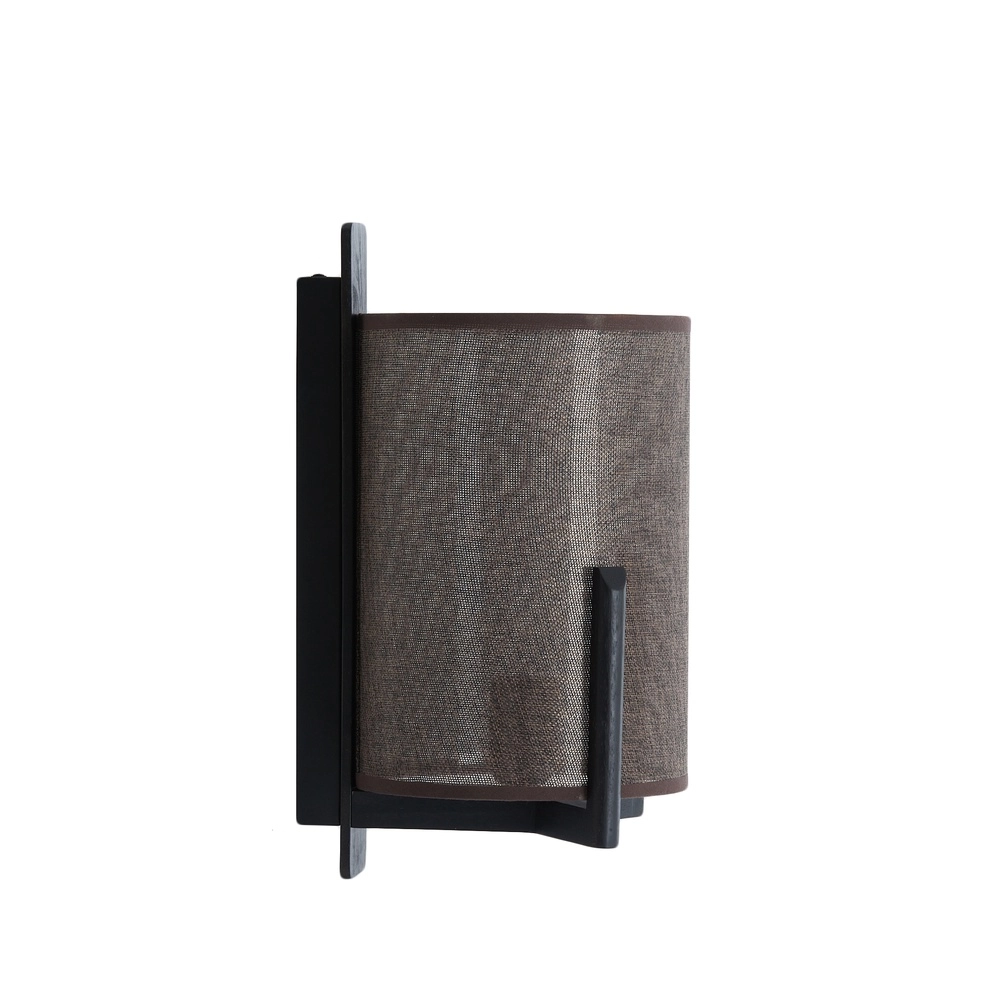 Lampe murale à design danois Litto noir avec du lin Light & Living 8717807792749