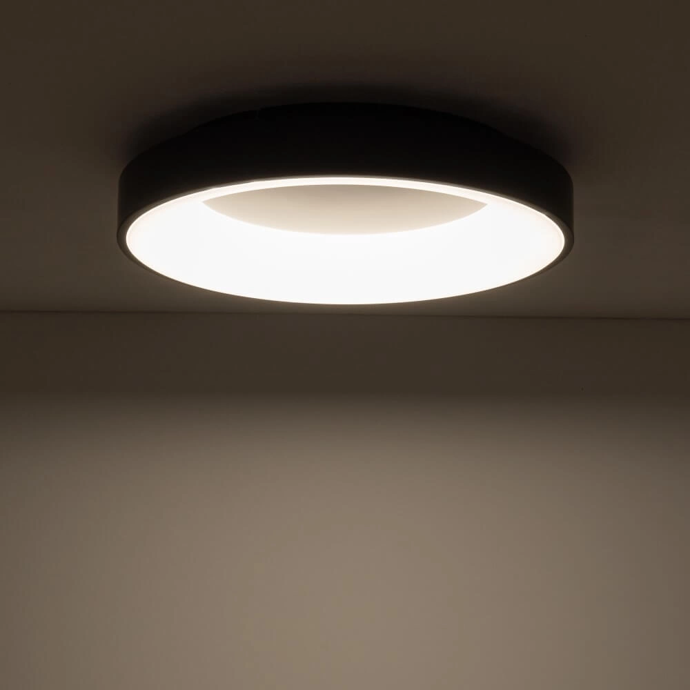 Plafonnier rond Nikki Round noir Ø 48cm Lyora 5903139112079