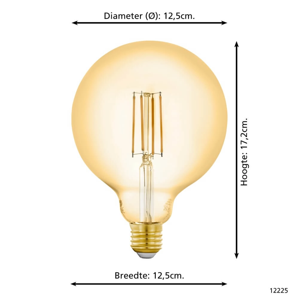Ampoule de lampe LED Zigbee - E27 - 6 watt - 2200K - G125 Eglo 9002759122256