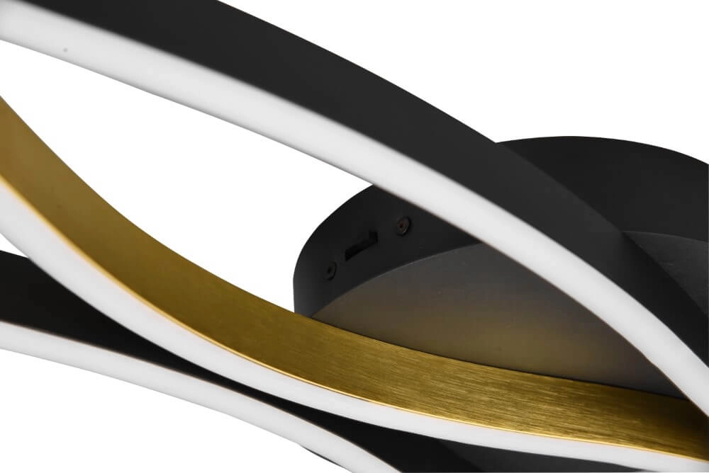 Plafonnier Blaze noir avec de l'or Trio 4017807539912