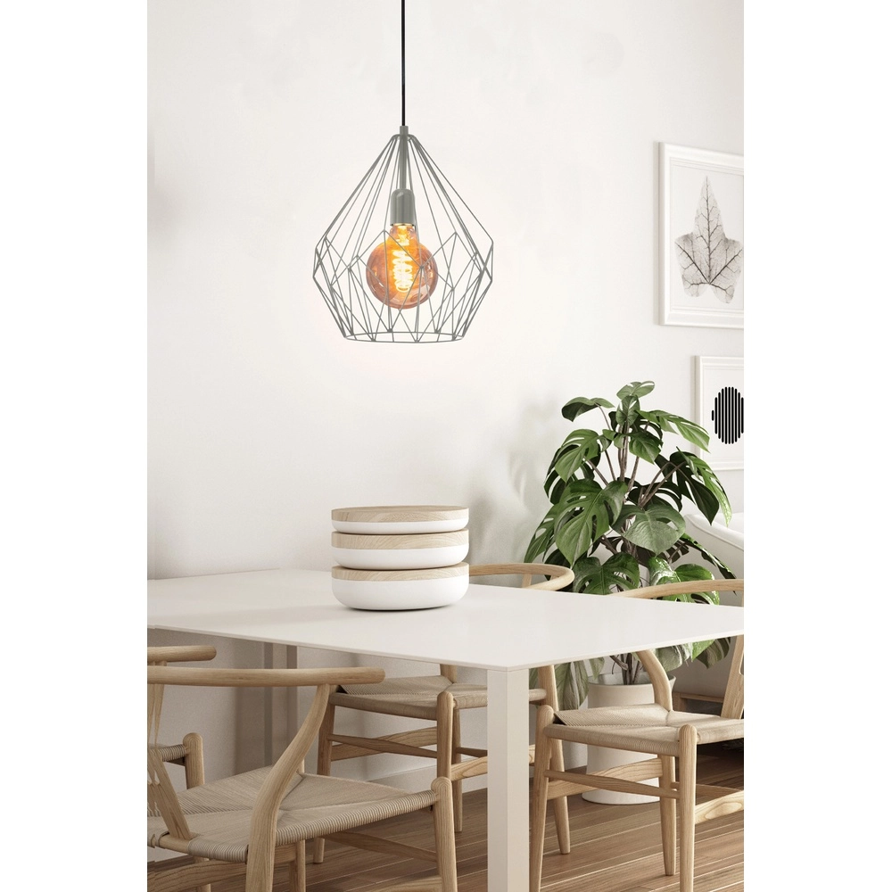 Lampe suspendue grise Carlton Ø 31cm - E27 Eglo 9002759430184