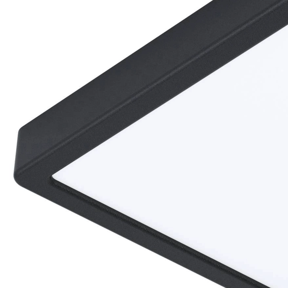 Plafonnier carré Argolis 2 IP44 noir Eglo 9008606232659
