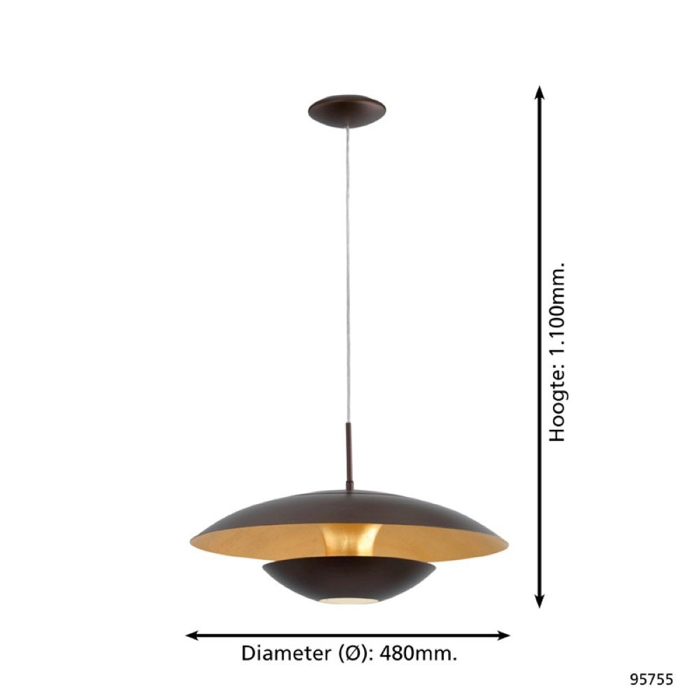 Lampe à suspension Nuvano 48cm Eglo 9002759957551