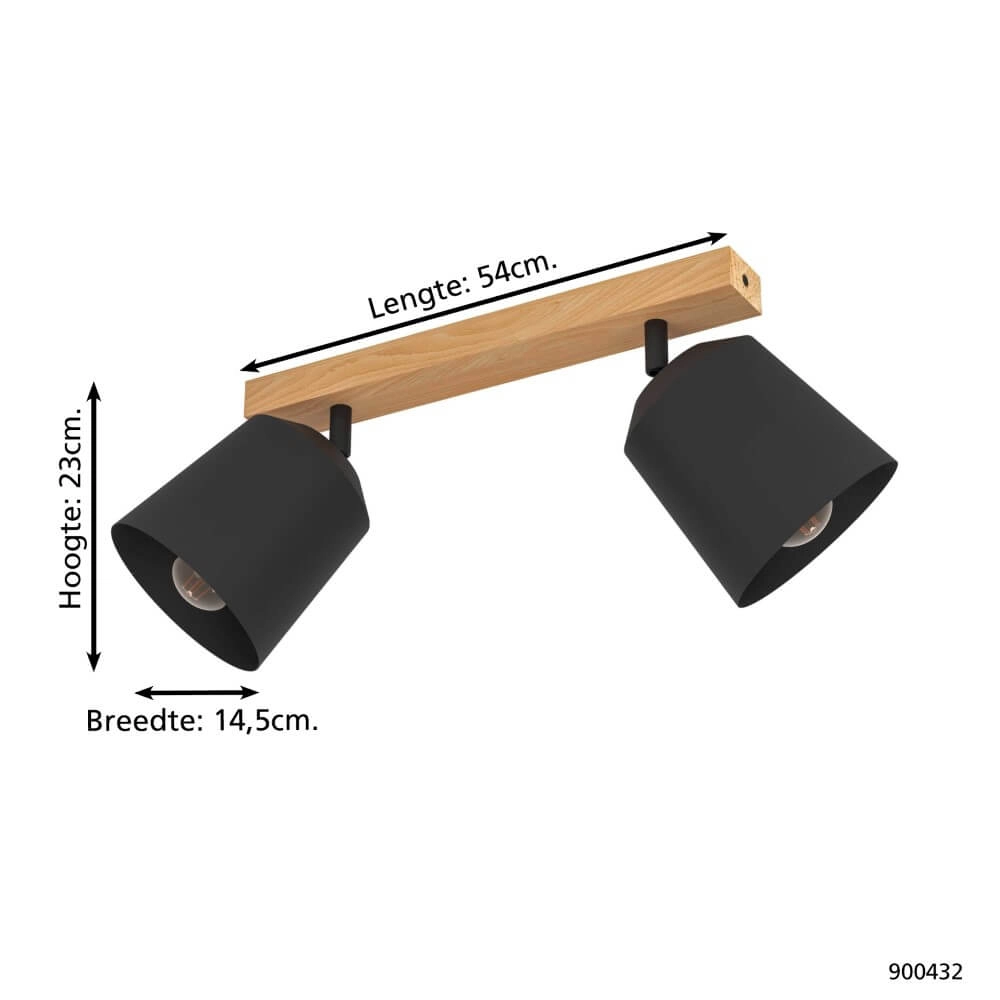 Plafonnier rural Cotorro 2 lumières Eglo 9008606243884