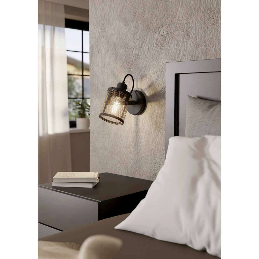 Éclairage mural Dellow noir - E27 - inclinable Eglo 9002759435318