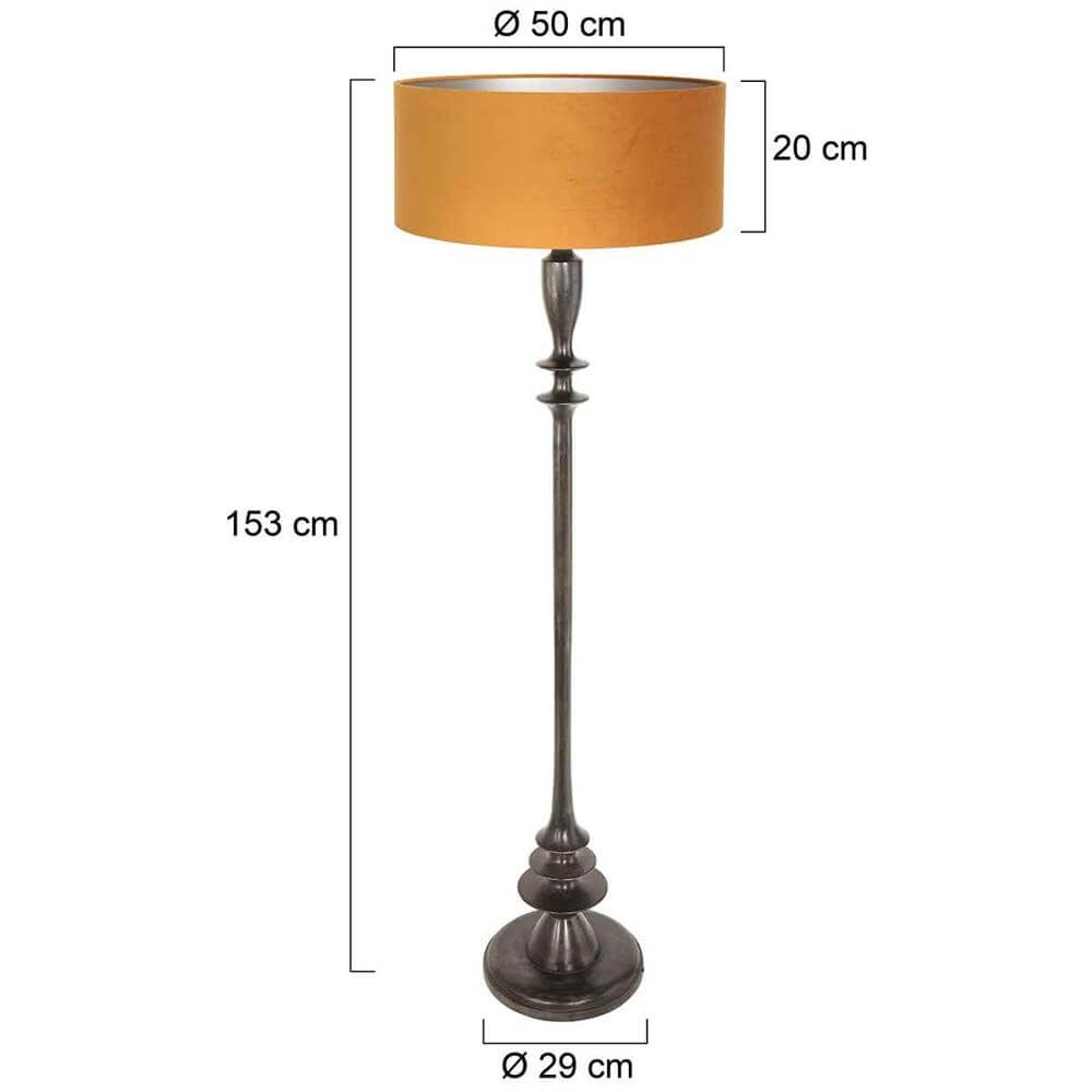 Lampadaire Bois avec capuche doré Steinhauer 8712746172768