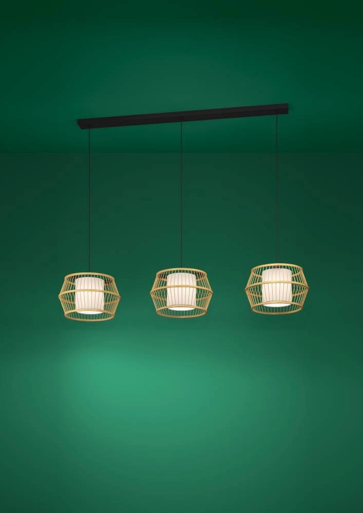 Lampe suspendue à 3 lumières Monterroso rotin Stars of Light 9008606243396