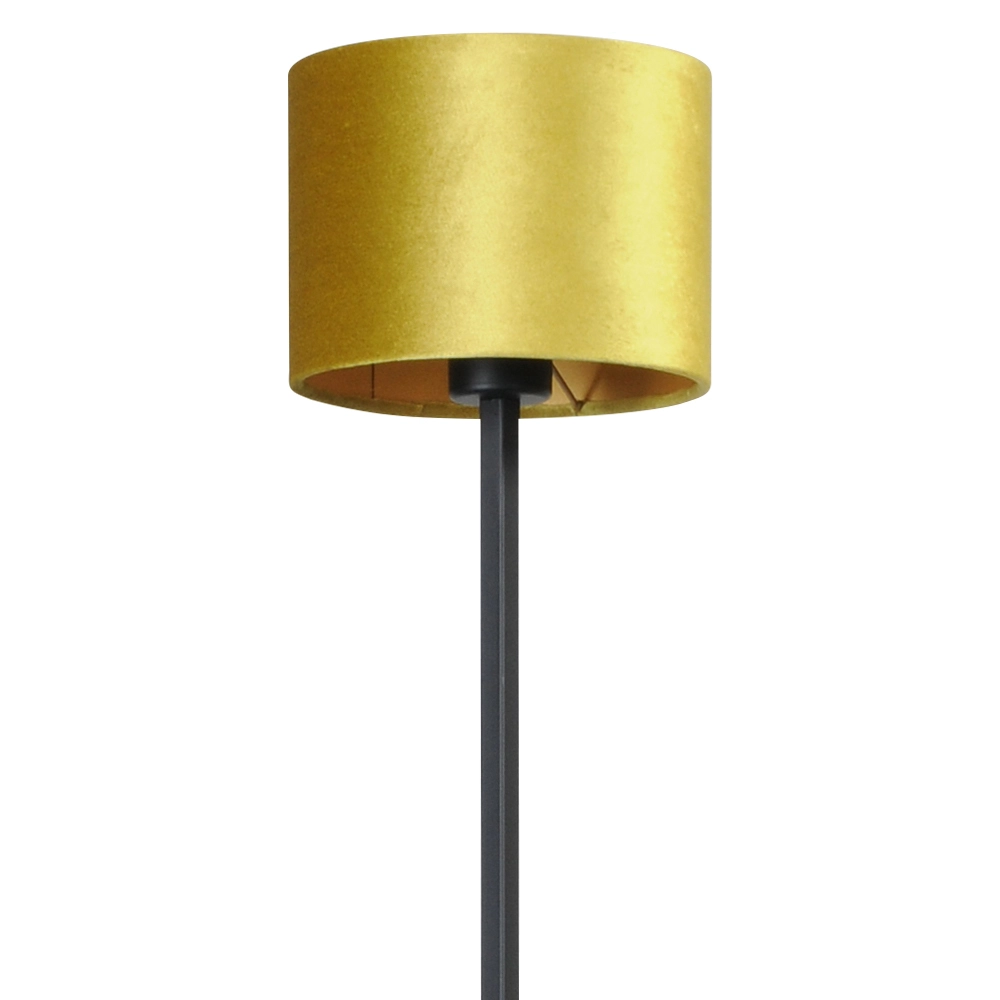 Lampadaire noir Venus 175cm avec abat-jour jaune ocre Masterlight 8718121207476