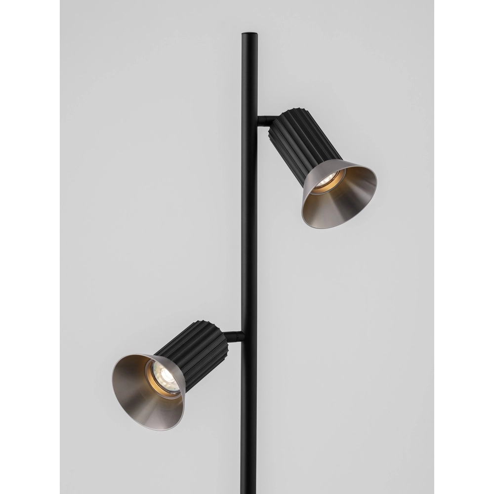 Lampadaire design Luvia noir avec bronze Lyora 5212017475626