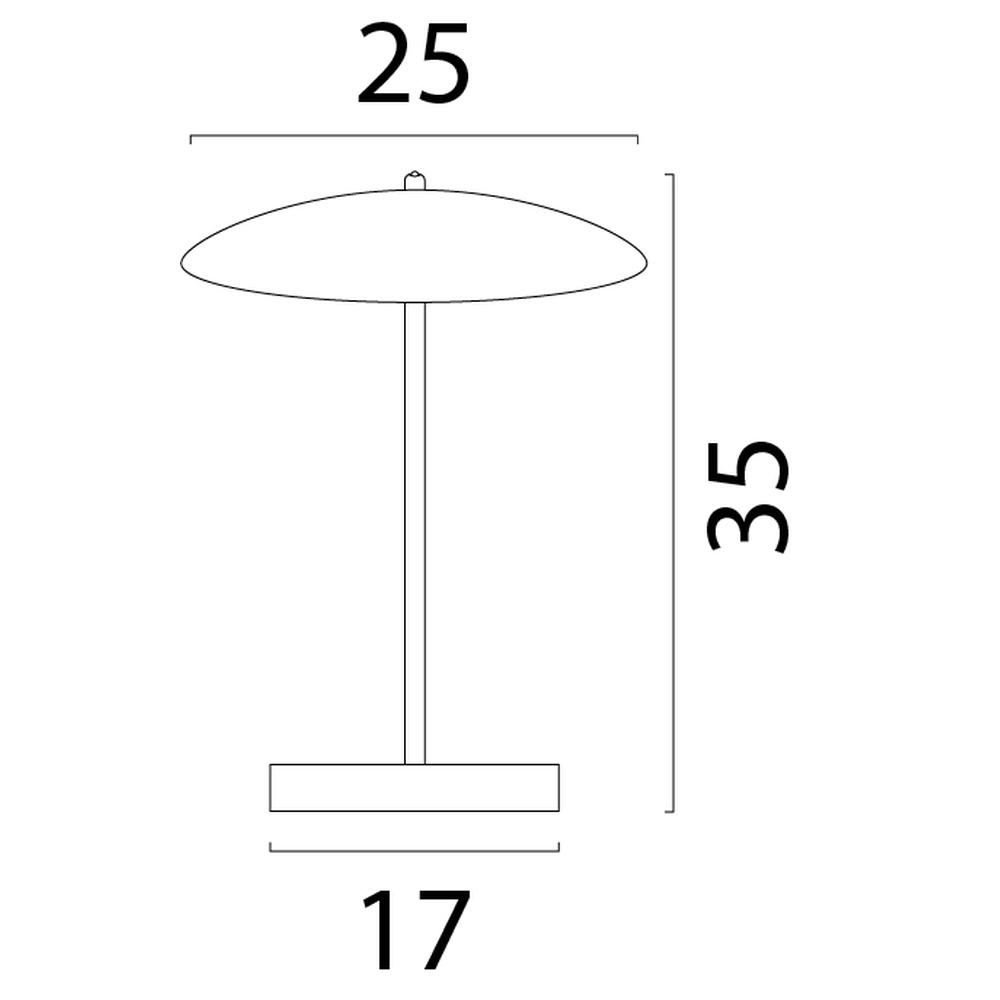 Lampe de table Scala noir avec or Ø 25cm Masterlight 8718121316406