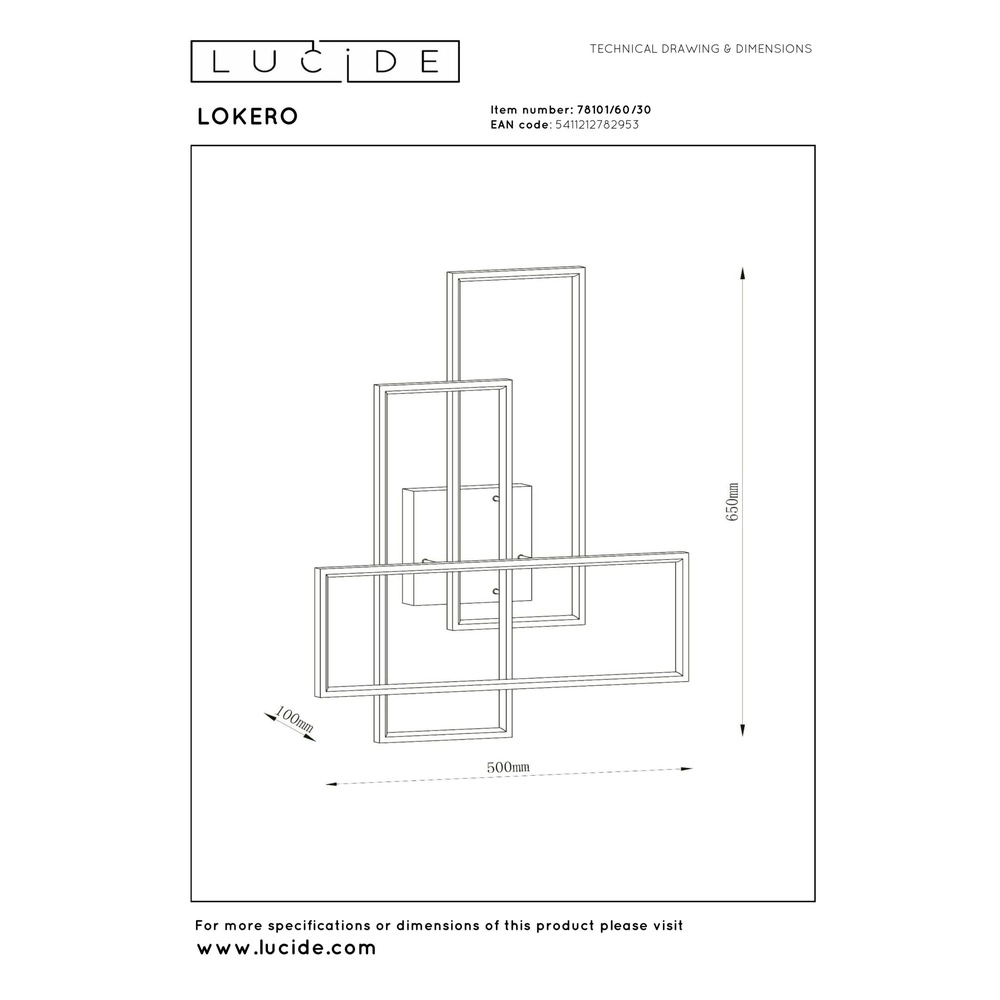 Conception de plafonds Lokero Noir Lucide 5411212782953
