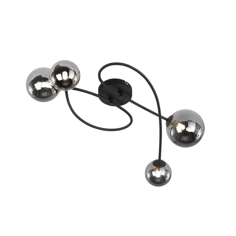 Plafonnier 4 lumières Bala noir Plafonnier 4 lumières Bala noir