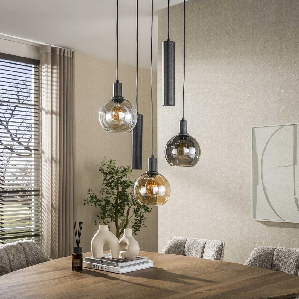 Lampe pendante Vide Sfera avec des lunettes et des pendentifs Lyora 8716803512429