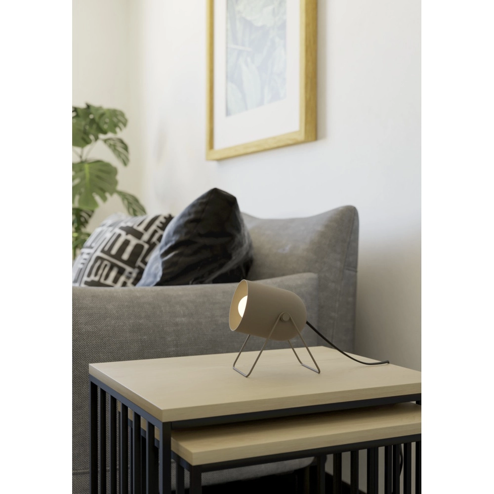 Lampe de table design Tilston brun sable Eglo 9008606359752