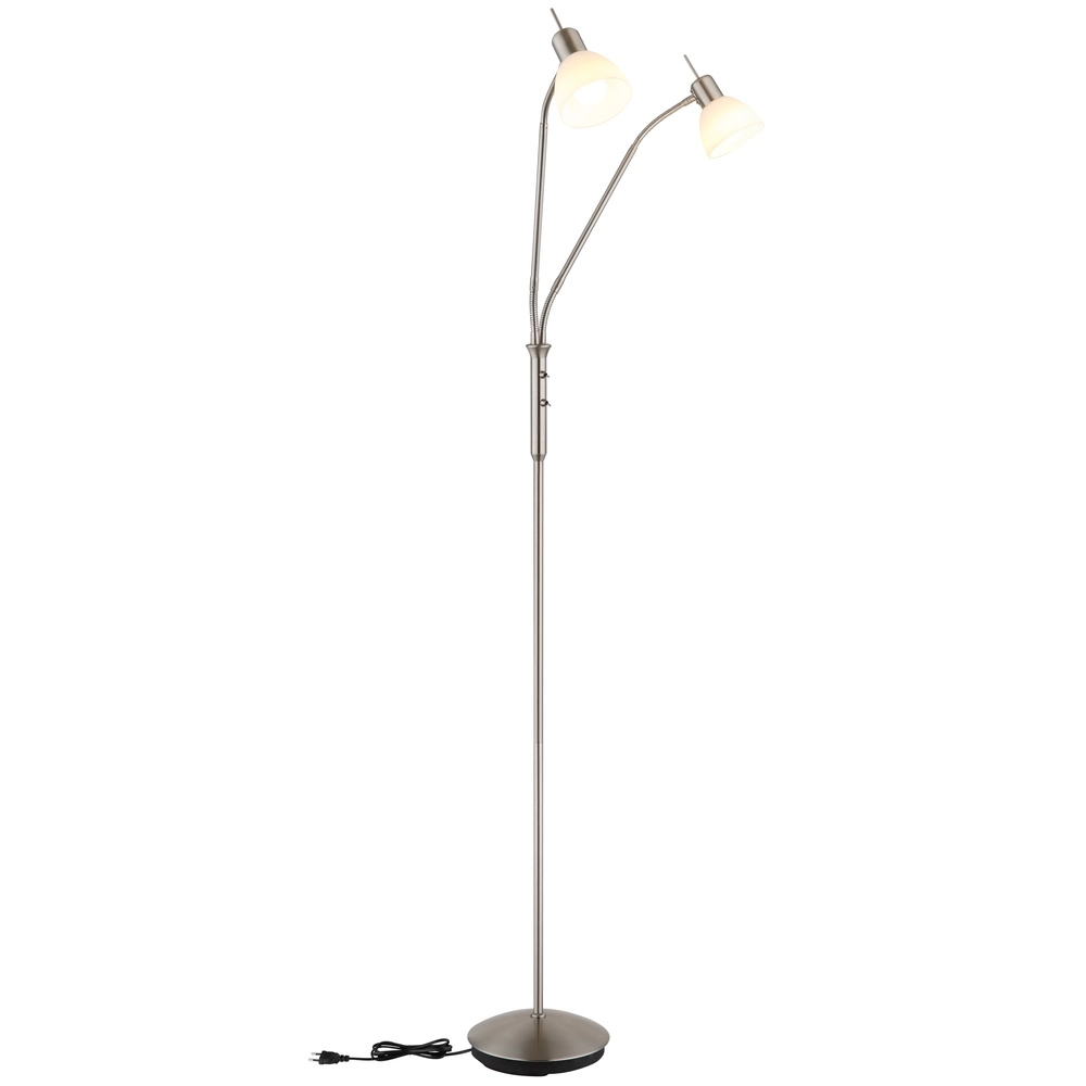 Lampe de lecture à 2 lumières Malte nickel Globo 9007371447541