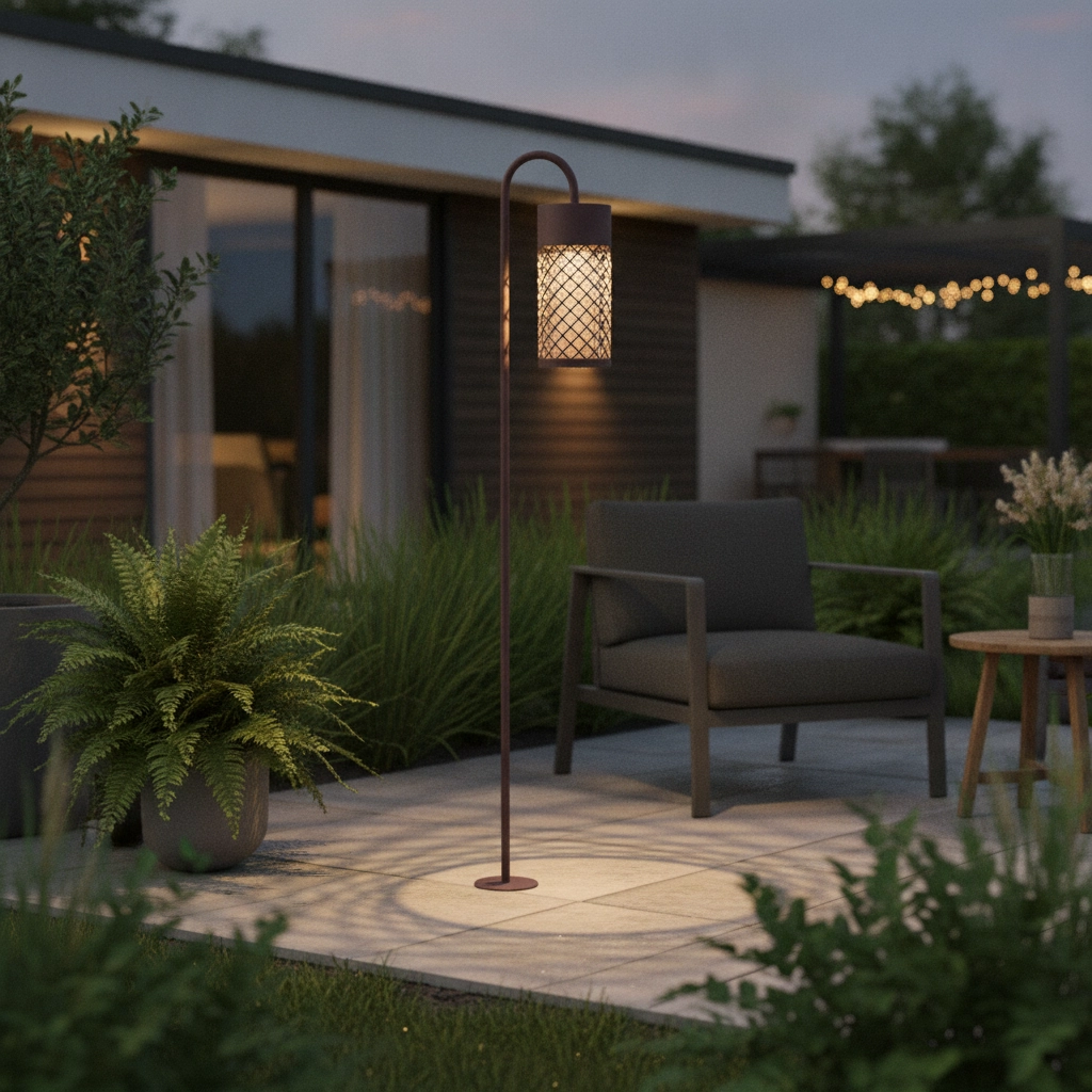 Lampe de jardin Motley 100cm brun rouille