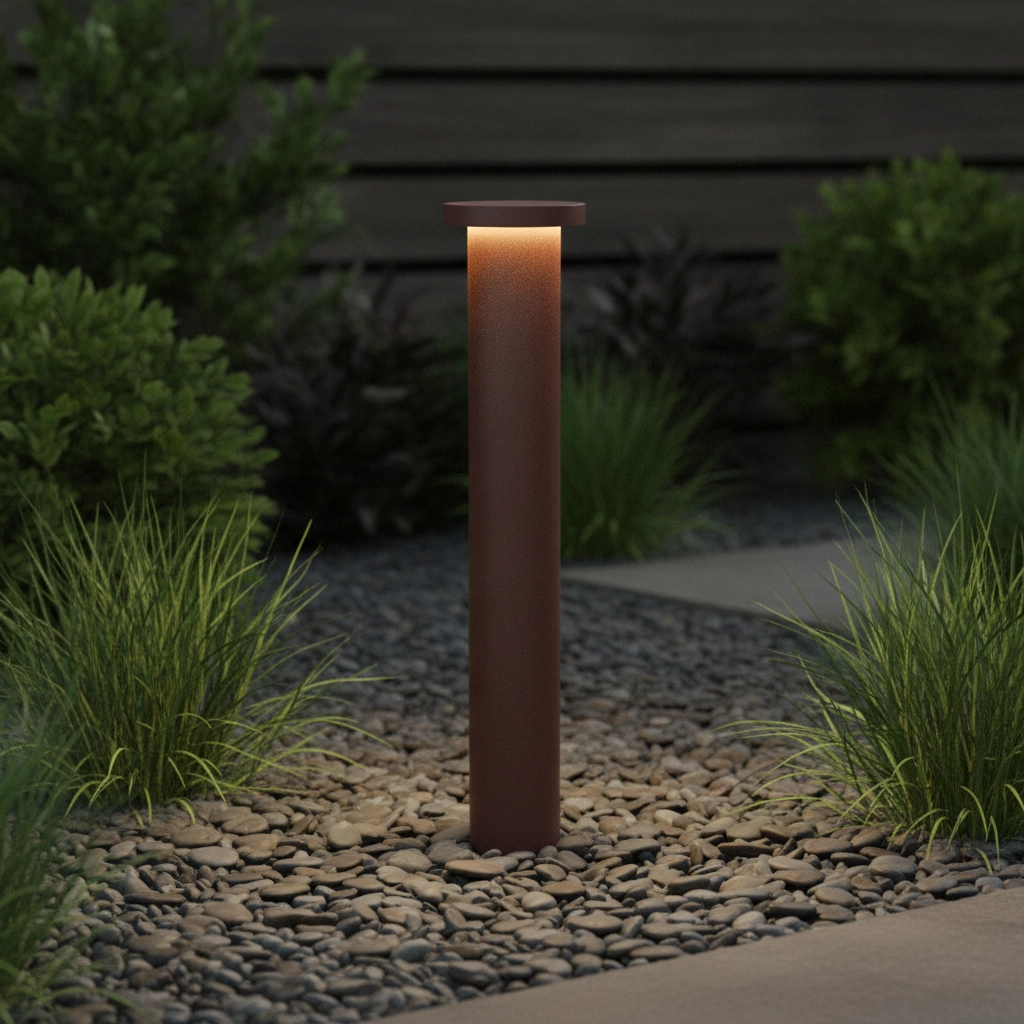 Éclairage de chemin moderne Bast brun rouille 45cm - 3000K