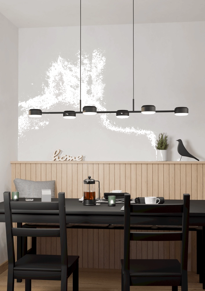 Lampe suspendue LED Clavellina noir Eglo 9008606241095