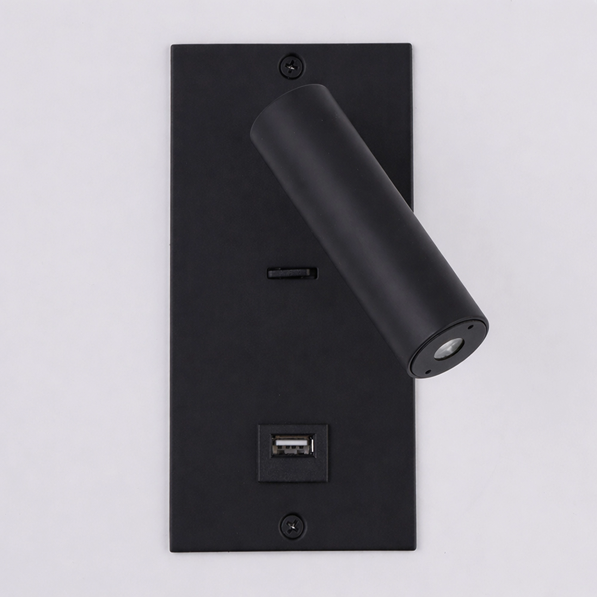 Lampe de chevet encastrée Victoria noir avec USB Lyora 5053423308715