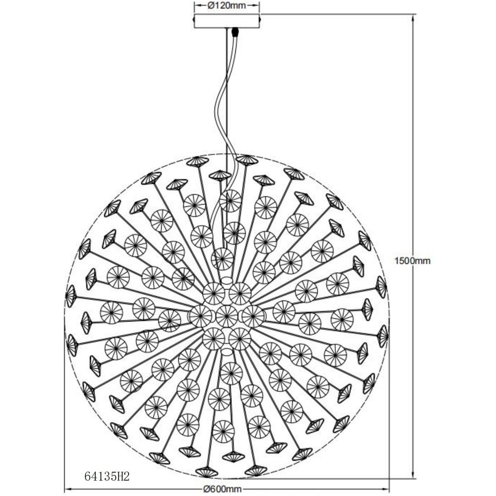 Lampe suspendue Katrina or Ø 60cm Globo 9007371481309