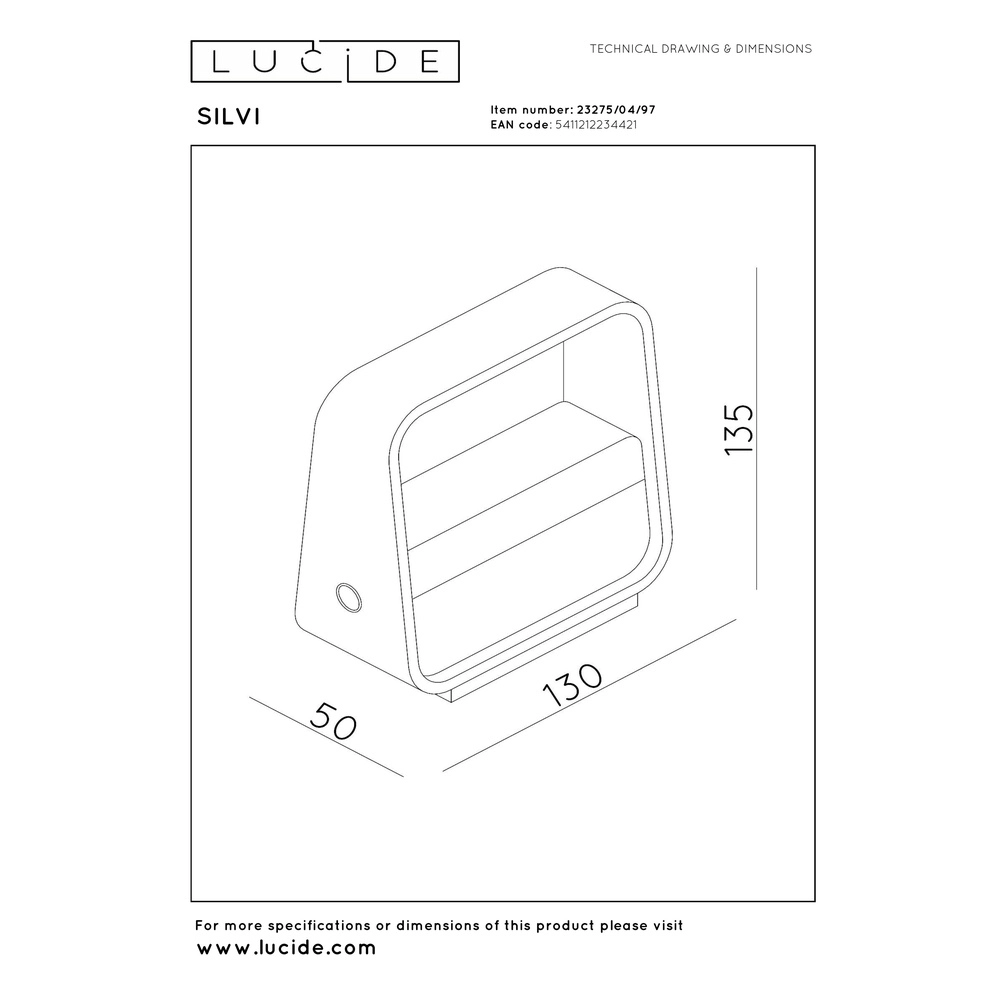 Lampe murale LED Silvi Champagne Premium by Lucide 5411212234421