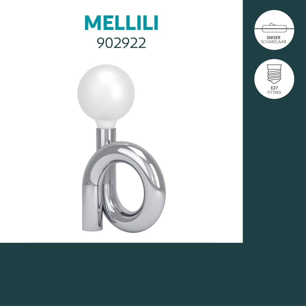 Lampe de table de conception Mellili Chrome Eglo 9008606406692