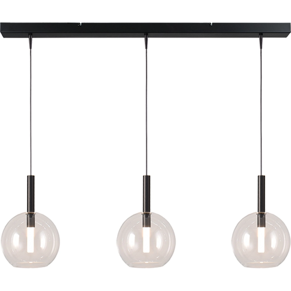 Lampe pendante 3L Ø 17cm Lido Ball avec du verre transparent